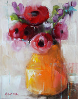 Distressed Flowers (OIL or ACRYLIC) | Online Workshop - Donna Downey Studios Inc