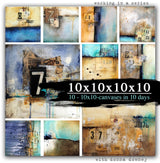 Ten 10x10 canvases in 10 days (MIXED-MEDIA) - Donna Downey Studios Inc