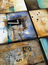 Ten 10x10 canvases in 10 days (MIXED-MEDIA) - Donna Downey Studios Inc