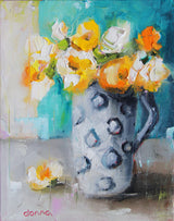 Distressed Flowers (OIL or ACRYLIC) | Online Workshop - Donna Downey Studios Inc